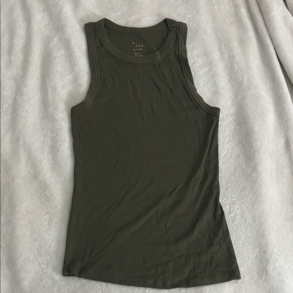 A New Day Dark Green Tank Top